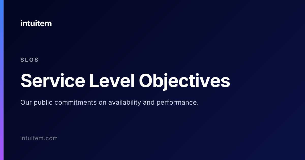 Service Level Objectives (SLOs) — intuitem